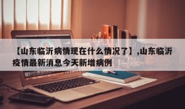 【山东临沂病情现在什么情况了】,山东临沂疫情最新消息今天新增病例