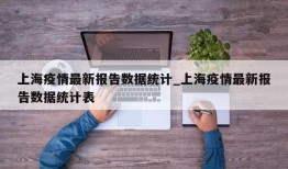 上海疫情最新报告数据统计_上海疫情最新报告数据统计表