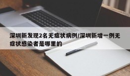 深圳新发现2名无症状病例/深圳新增一例无症状感染者是哪里的