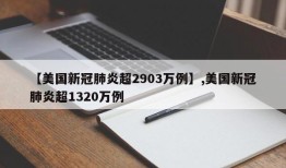 【美国新冠肺炎超2903万例】,美国新冠肺炎超1320万例