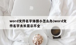 word文件名字体很小怎么办/word文件名字太长显示不全