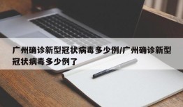 广州确诊新型冠状病毒多少例/广州确诊新型冠状病毒多少例了