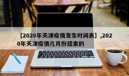 【2020年天津疫情发生时间表】,2020年天津疫情几月份结束的