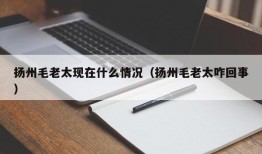 扬州毛老太现在什么情况（扬州毛老太咋回事）